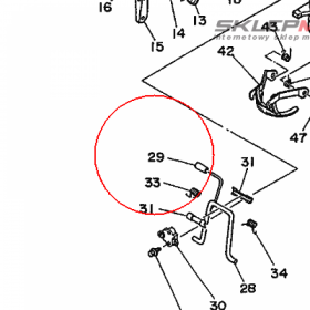 YAMAHA - KNOB, TILT nr: 6E0436320000