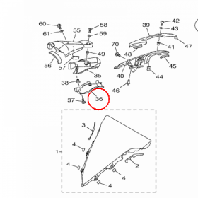 YAMAHA - DUCT 4 nr: 14B2838U0000