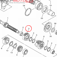 YAMAHA - KOLO ZEBATE nr: 2D1171510000