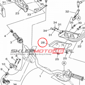 YAMAHA - oslona plastik. nr: B5C2614300P2