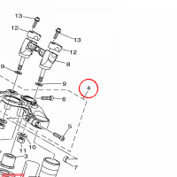 YAMAHA - HANDLE CROWN COMP. nr: 1WS234300000