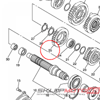 YAMAHA - KOLO ZEBATE nr: 5JJ172410000