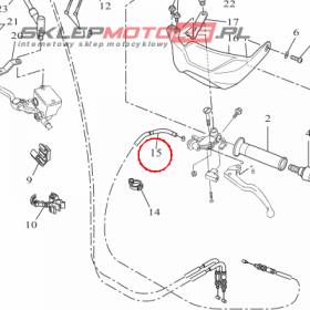 YAMAHA - linka sprzegla nr: BW3F63350000