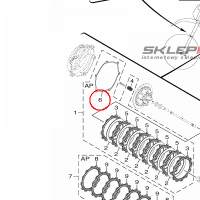 YAMAHA - USZCZELKA GAZNIKA nr: B7B154530000