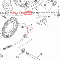 YAMAHA - tulejka nr: 9038715X1100