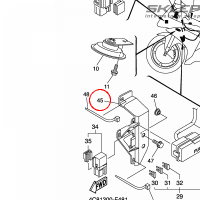 YAMAHA - STAY, FUSE BOX nr: 4C8821710000