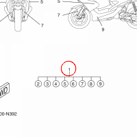 YAMAHA - GRAPHIC MASTER SHEET 1 nr: 1PHF17AA0000