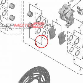 YAMAHA - CALIPER SEAL KIT nr: 5PW258031000