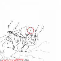 YAMAHA - OSLONA PLASTIK. nr: 1PHF61450000