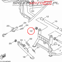 YAMAHA - NUT, U FLANGE(4KG) nr: 956040820000