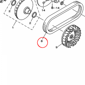 YAMAHA - pas napedowy nr: 5RU176411000