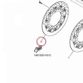 YAMAHA - DISC BRAKE ASSY (RIGHT) nr: 14B2581U0000