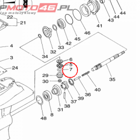 YAMAHA - PODKLADKA nr: 6E8455873000