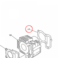 YAMAHA - uszczelka cylindra nr: 1P6E13510000