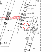 YAMAHA - POKRYWA PROWADNICY nr: 4TX231150000