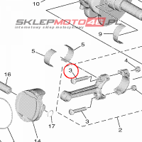 YAMAHA - SRUBA KORBOWODU nr: 2C0116540000