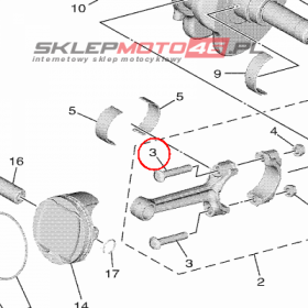 YAMAHA - SRUBA KORBOWODU nr: 2C0116540000