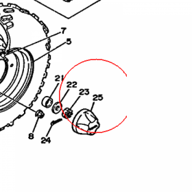 YAMAHA - POKRYWA nr: 52H2512A0000