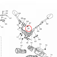 YAMAHA - stelaz owiewki nr: 14B283561000