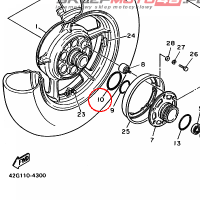 YAMAHA - uszczelniacz nr: 932105953100