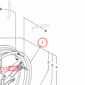 YAMAHA - CAST WHEEL FRONT nr: 5D7F51607100