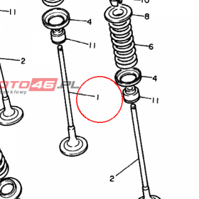 YAMAHA - zawor dolot. nr: 4FM121110100