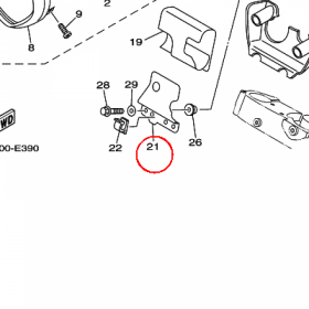 YAMAHA - PLATE, STOPPER nr: 1D78411H0000