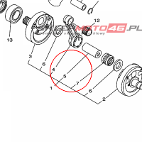 YAMAHA - sworzen walu korb. nr: 3JD116811000