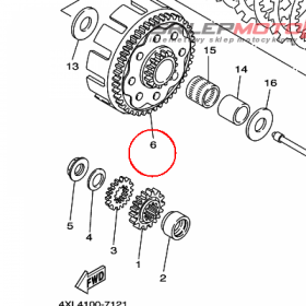 YAMAHA - KOSZ SPRZEGLA nr: 5DJ161500000