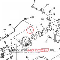 YAMAHA - USZCZELKA nr: 68T13646A000