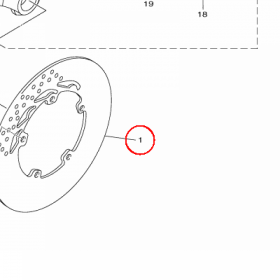 YAMAHA - TARCZA HAM. nr: 5VX2582W0000