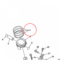 YAMAHA - pierscienie tlokowe nr: 5JW116030000