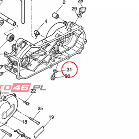 YAMAHA - uszczelka nr: 9043008X0000