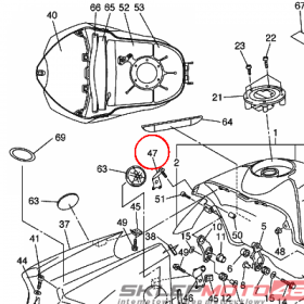 YAMAHA - STAY, FUEL TANK 4 nr: 5VY241180000