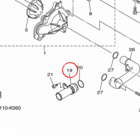 YAMAHA - PIPE 9 nr: 3D81248E0100