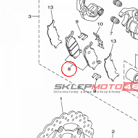 YAMAHA - klocki hamulcowe nr: 5S7W00450000