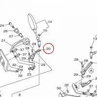 YAMAHA - BRACKET, HANDLE 3 nr: 2PP2622A0000