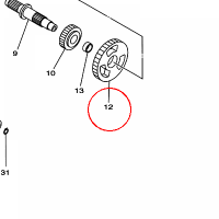 YAMAHA - GEAR, LOW WHEEL(45T) nr: 5GH172330000