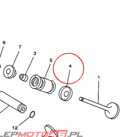 YAMAHA - SEAT, VALVE SPRING nr: 1WG121160000