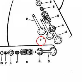 YAMAHA - zawor dolot. nr: 3LD121110000