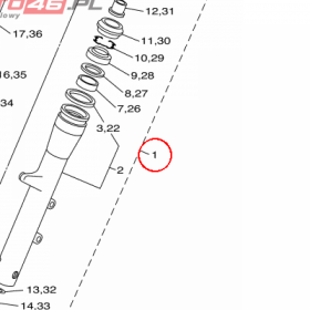 YAMAHA - AMORTYZATOR nr: 1CS231021000