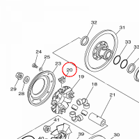 YAMAHA - SLIZGACZ nr: 16B176530000