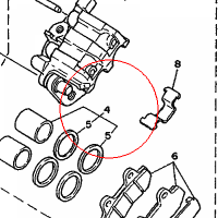 YAMAHA - TLOK ZACISKU HAM. nr: 3LDW00575000