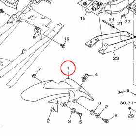 YAMAHA - blotnik nr: 5VX21511A0P4