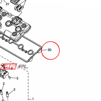 YAMAHA - uszczelka pokrywy zaw. nr: 5VY111931000