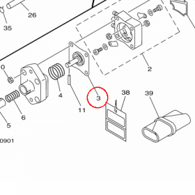 YAMAHA - MEMBRANA nr: 62Y244110200