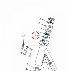 YAMAHA - bieznia lozyska nr: 4FPF34121000