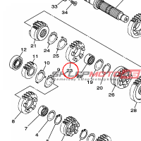 YAMAHA - KOLO ZEBATE nr: 1D7172312000