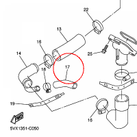 YAMAHA - HOSE 5 nr: 5SL125880100