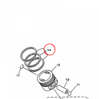 YAMAHA - pierscienie tlokowe nr: 5RME16030000